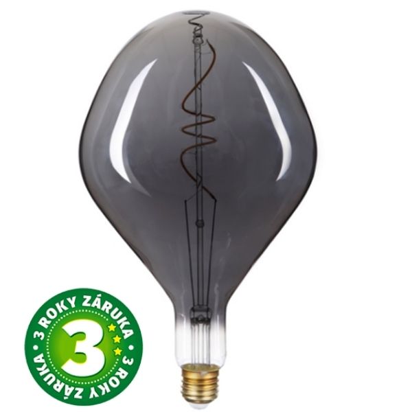 Stmívatelná prémiová retro MAXI LED žárovka E27 8W 300lm, EXTRA TEPLÁ, filament, 3 roky